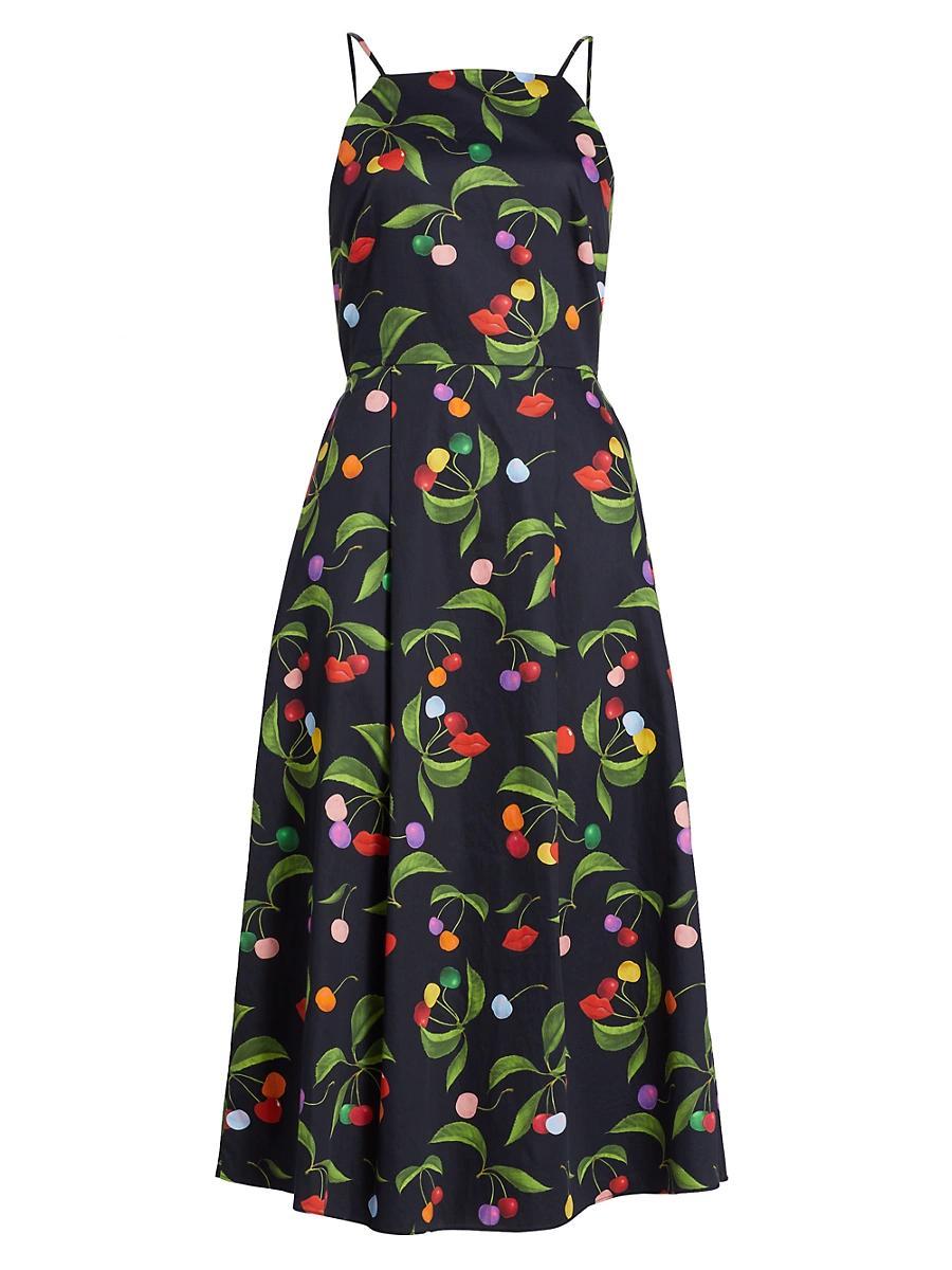 Womens Goreti Printed Cotton Midi-Dress Product Image