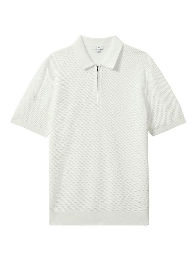 Mens Burnham Cotton-Blend Polo Shirt Product Image