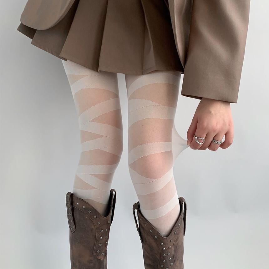 Patterned Sheer Tights Product Image