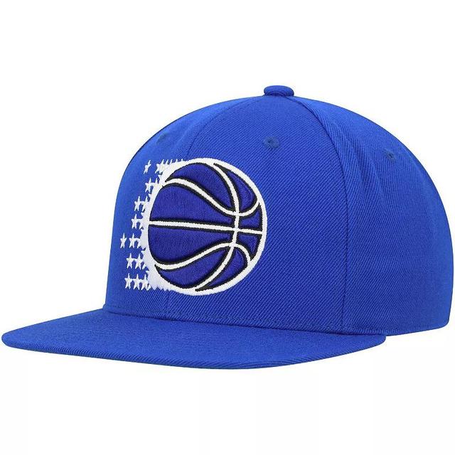 Mens Mitchell & Ness Blue Orlando Magic Hardwood Classics MVP Team Ground 2.0 Fitted Hat Product Image