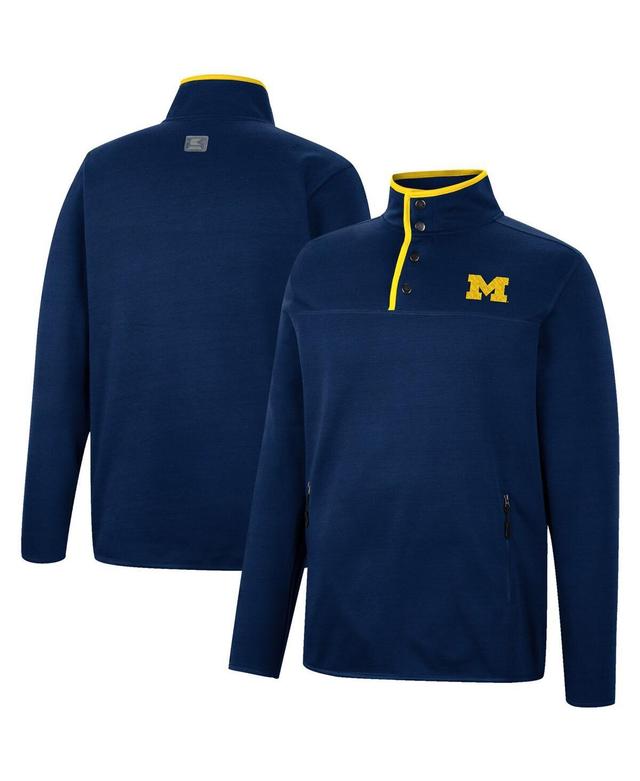 Mens Colosseum Navy Michigan Wolverines Rebound Quarter-Snap Jacket MIC Blue Product Image