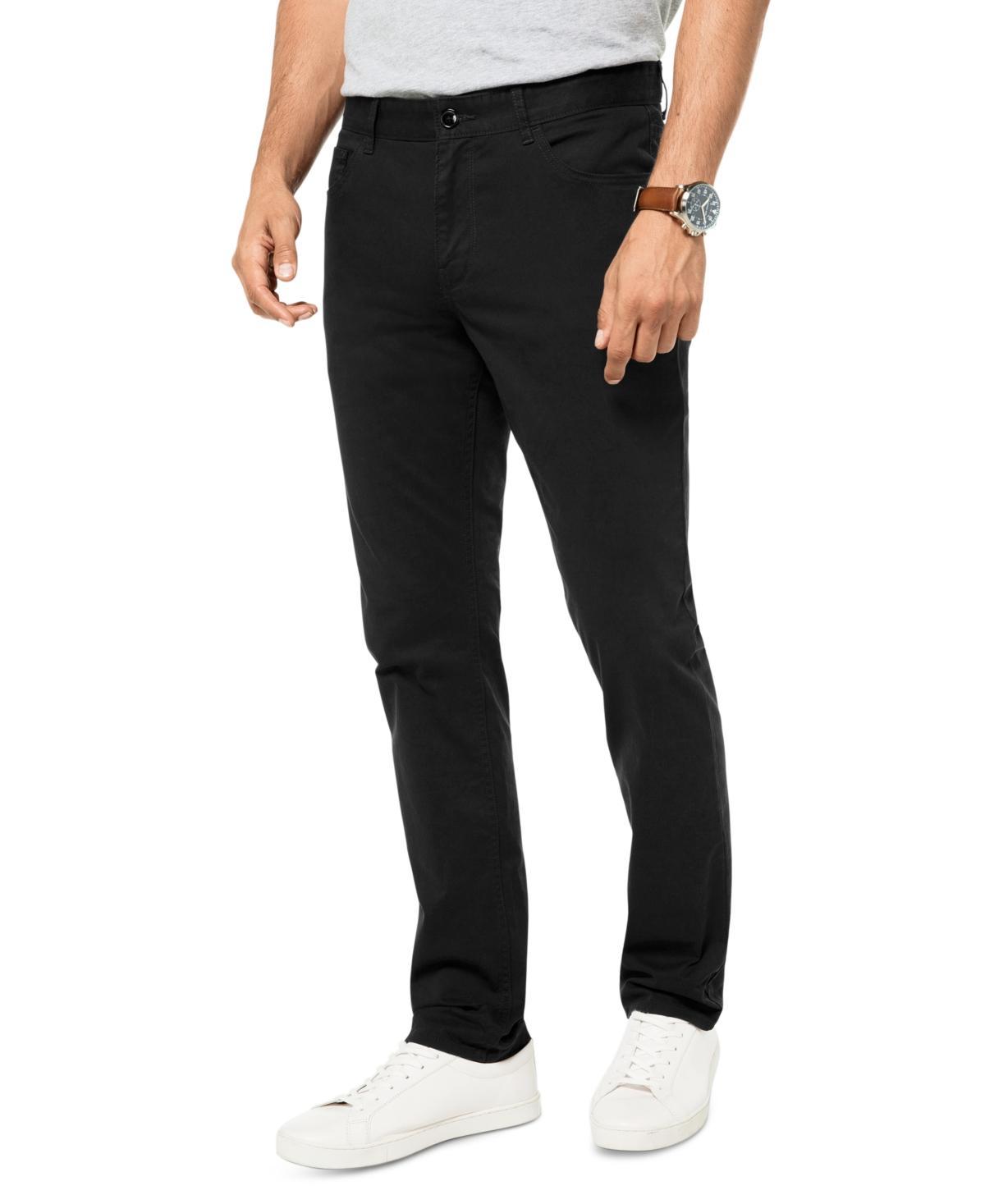 Michael Kors Slim-Fit Parker Stretch Flat Front Twill Pants Product Image