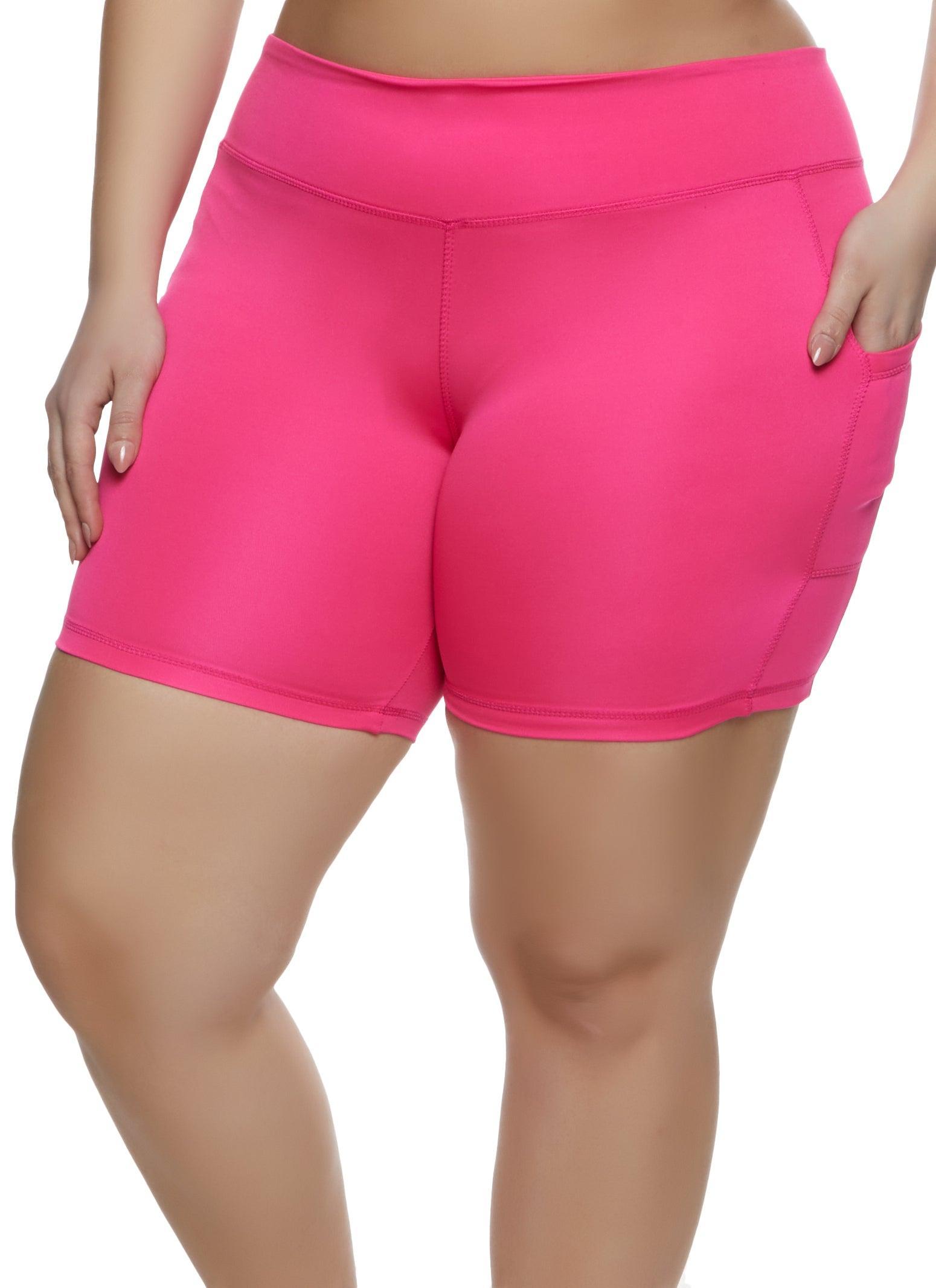 Womens Plus Size Side Pocket Bike Shorts Product Image