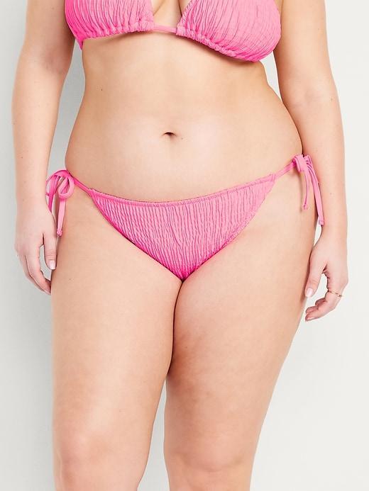 Mid-Rise String Bikini Swim Bottoms Product Image