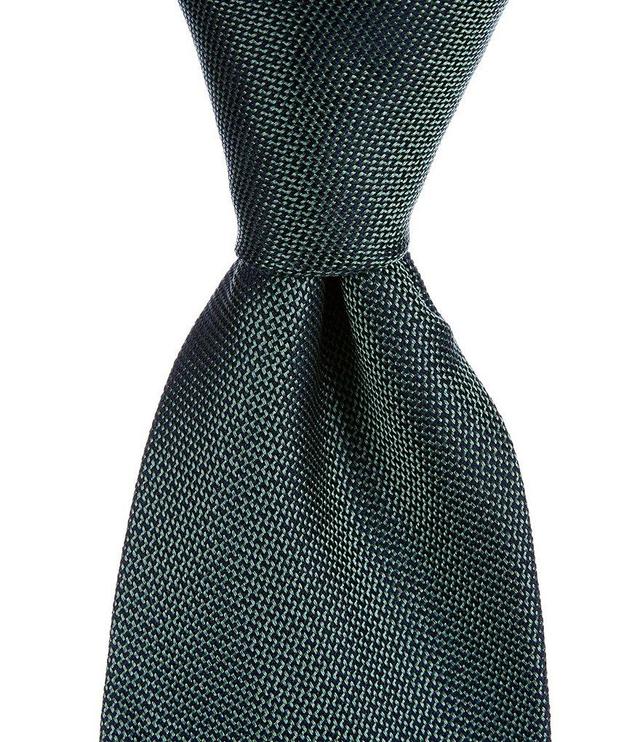 Roundtree & Yorke Solid Textured 3 3/8#double; Woven Silk Tie Product Image