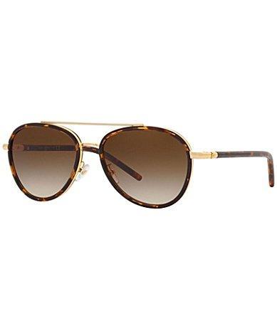 Tory Burch Womens 0TY6089 57mm Gradient Aviator Sunglasses Product Image