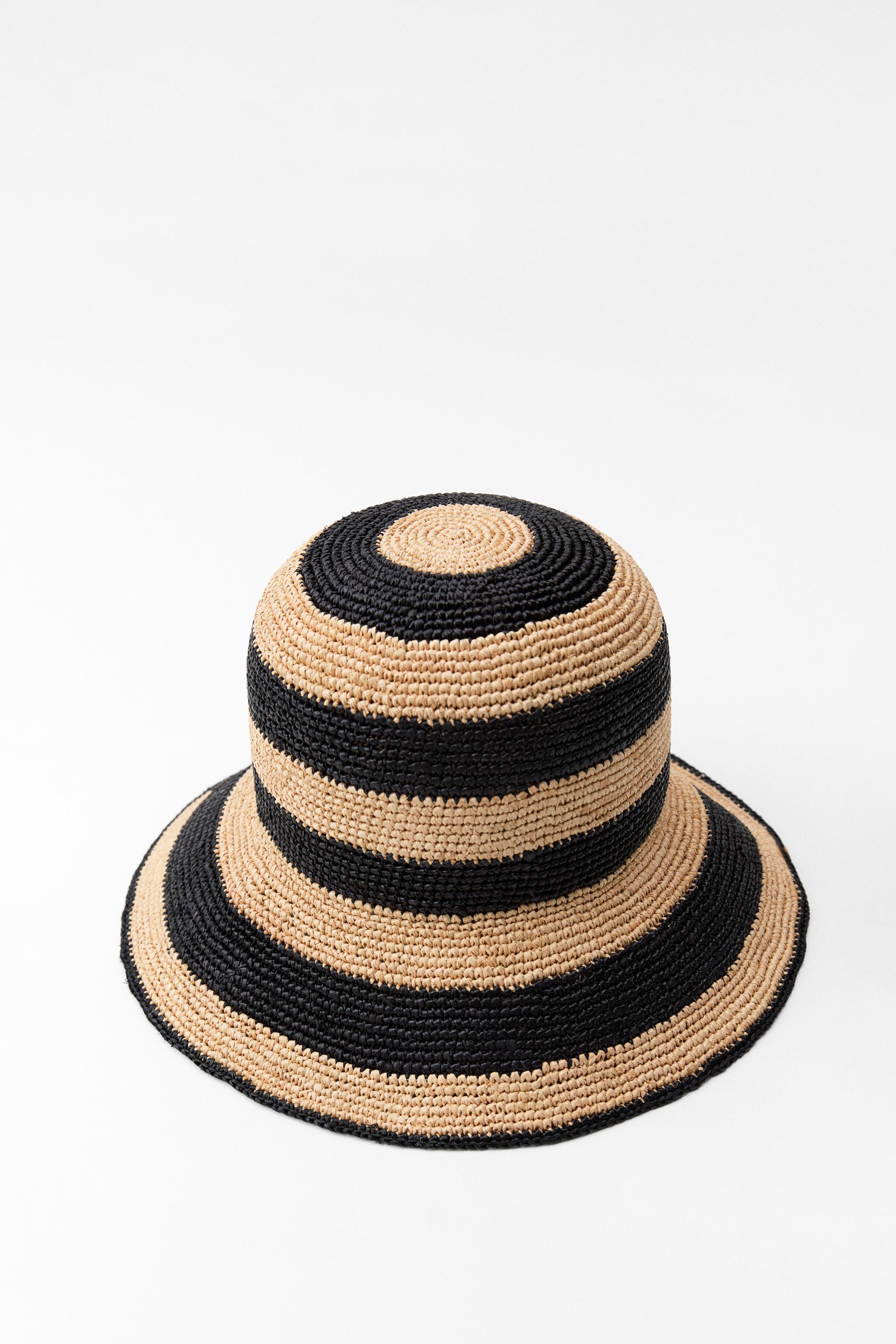 STRIPED RAFFIA HAT Product Image