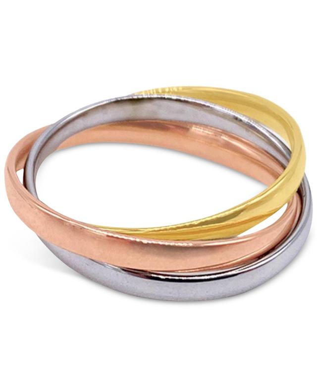 Adornia Tri-Tone Water-Resistant Interlocking Rings Product Image