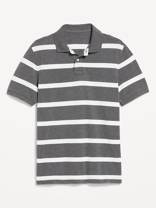 Classic Fit Striped Pique Polo Product Image