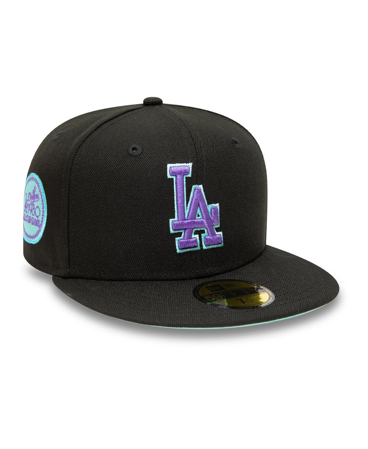 Mens New Era Black Los Angeles Dodgers 1980 Mlb All-Star Game Black Light 59FIFTY Fitted Hat Product Image