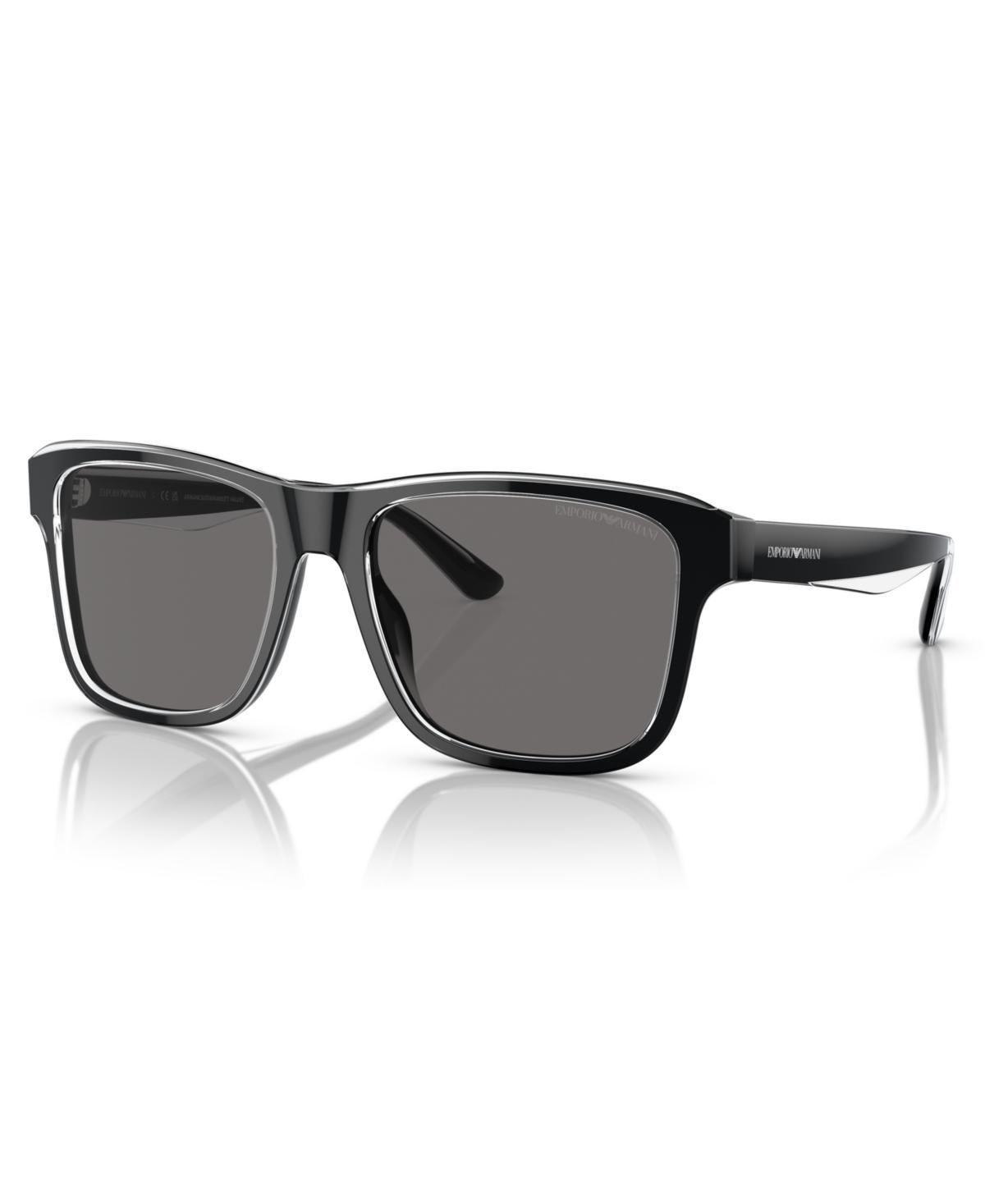 Emporio Armani Mens Polarized Sunglasses, Polar EA4208 - Shiny Black Product Image