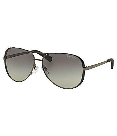 Michael Kors Womens Chelsea Metal UVAUVB Protection Aviator Sunglasses Product Image