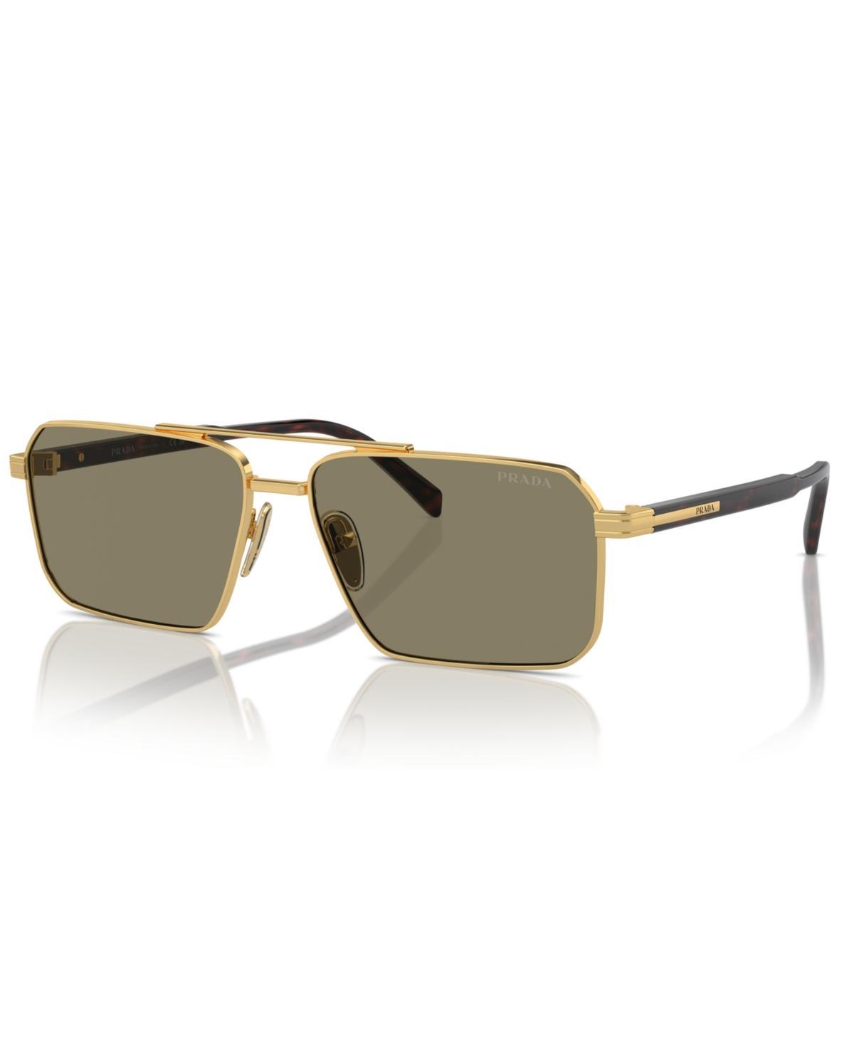 Prada Iconic Plaque Rectangle Mens Sunglasses, Pr A57S Product Image