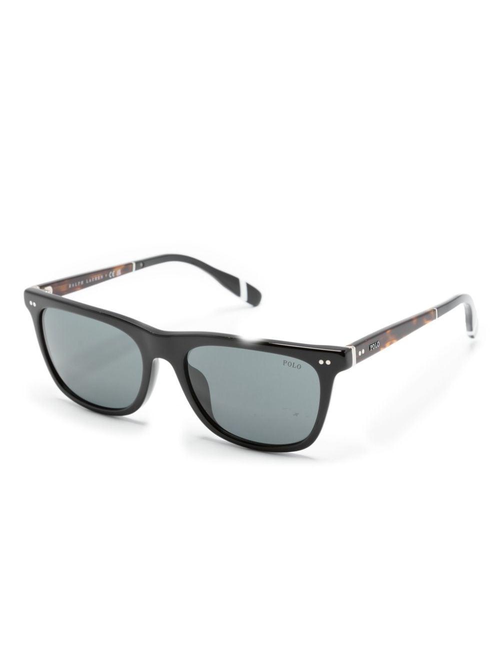 POLO RALPH LAUREN Tortoiseshell-detail Square-frame Sunglasses In Black Product Image