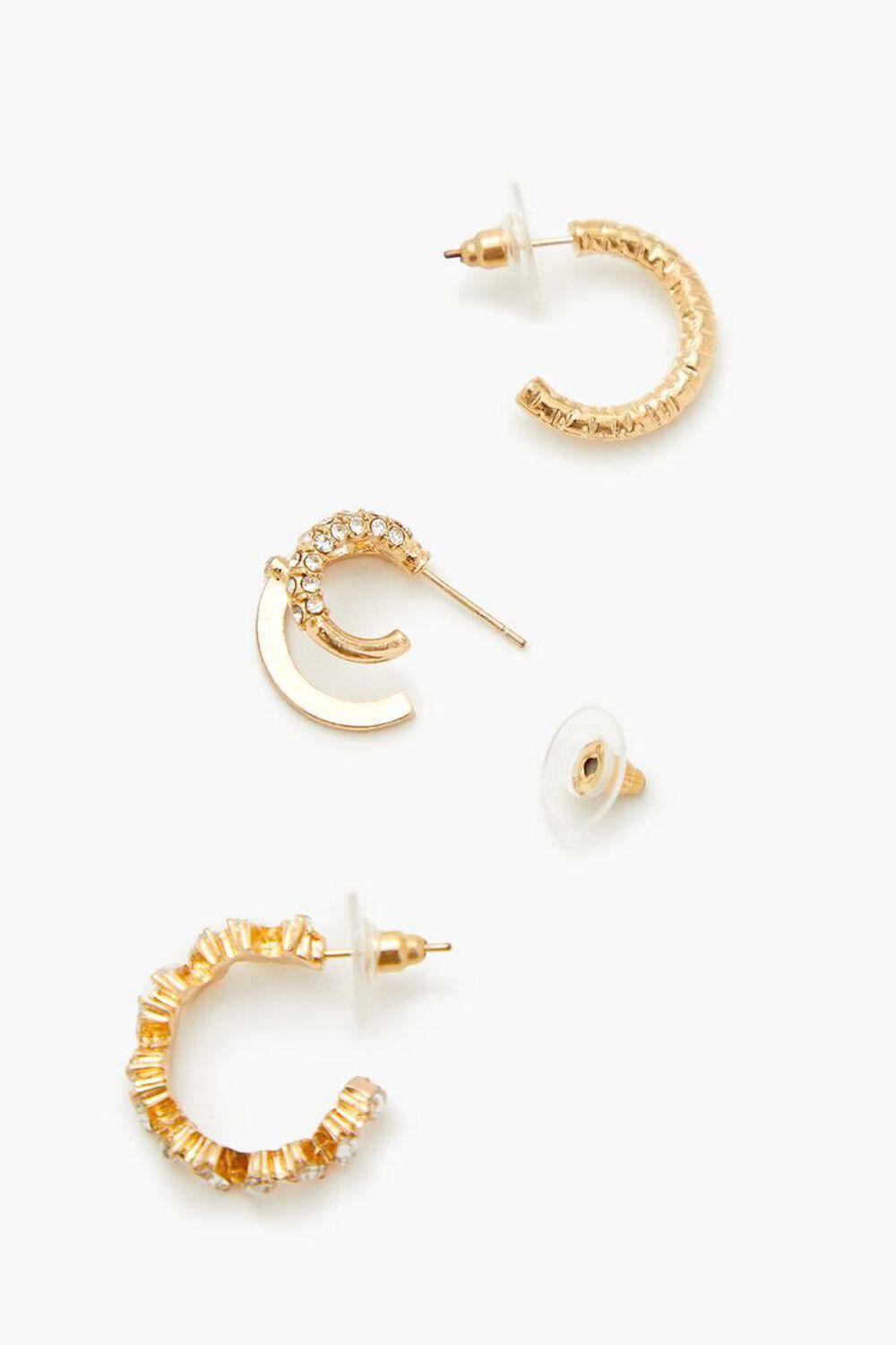 Rhinestone Hoop Earring Set | Forever 21 Product Image