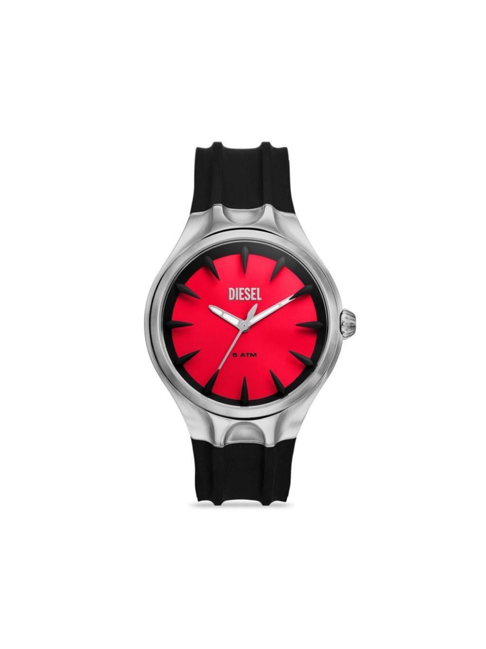 Men's Streamline Three Hand Black Silicone Watch 44mm Product Image