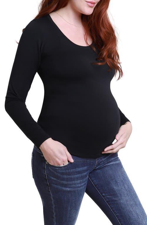 Ingrid & Isabel Maternity Long Sleeve Scoop Neck Tee Product Image