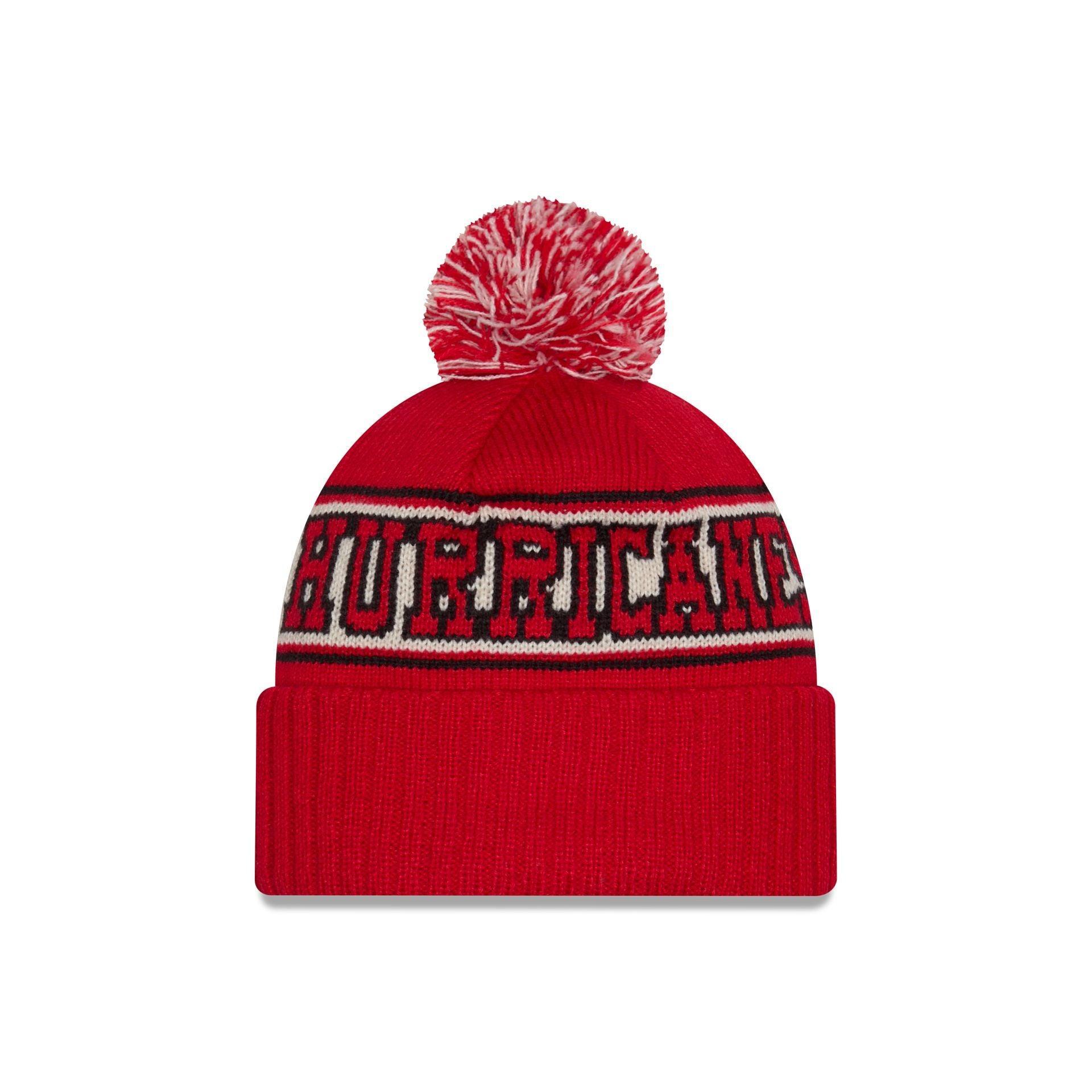 Carolina Hurricanes Retro Pom Knit Hat Male Product Image