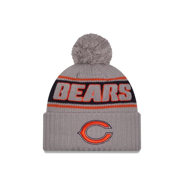 Chicago Bears 2024 Cold Weather Gray Pom Knit Hat Male Product Image