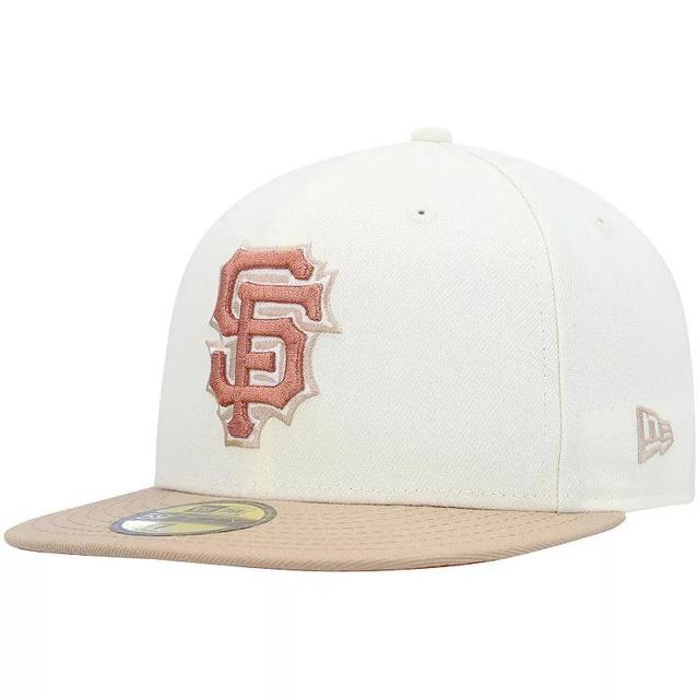 Mens New Era Cream San Francisco Giants Chrome Camel Rust Undervisor 59FIFTY Fitted Hat Product Image