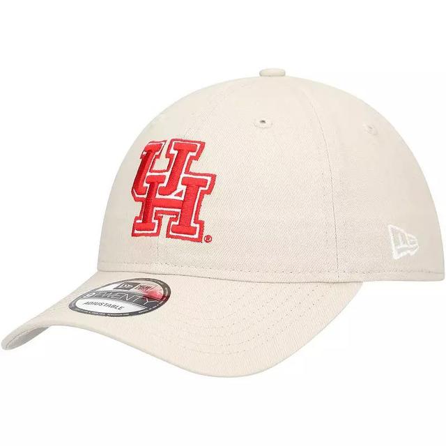 Mens New Era Cream Houston Cougars Team 9TWENTY Adjustable Hat Product Image