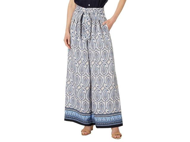 Tommy Hilfiger Paisley Wide Leg Pants (Ivory Multi) Women's Casual Pants Product Image