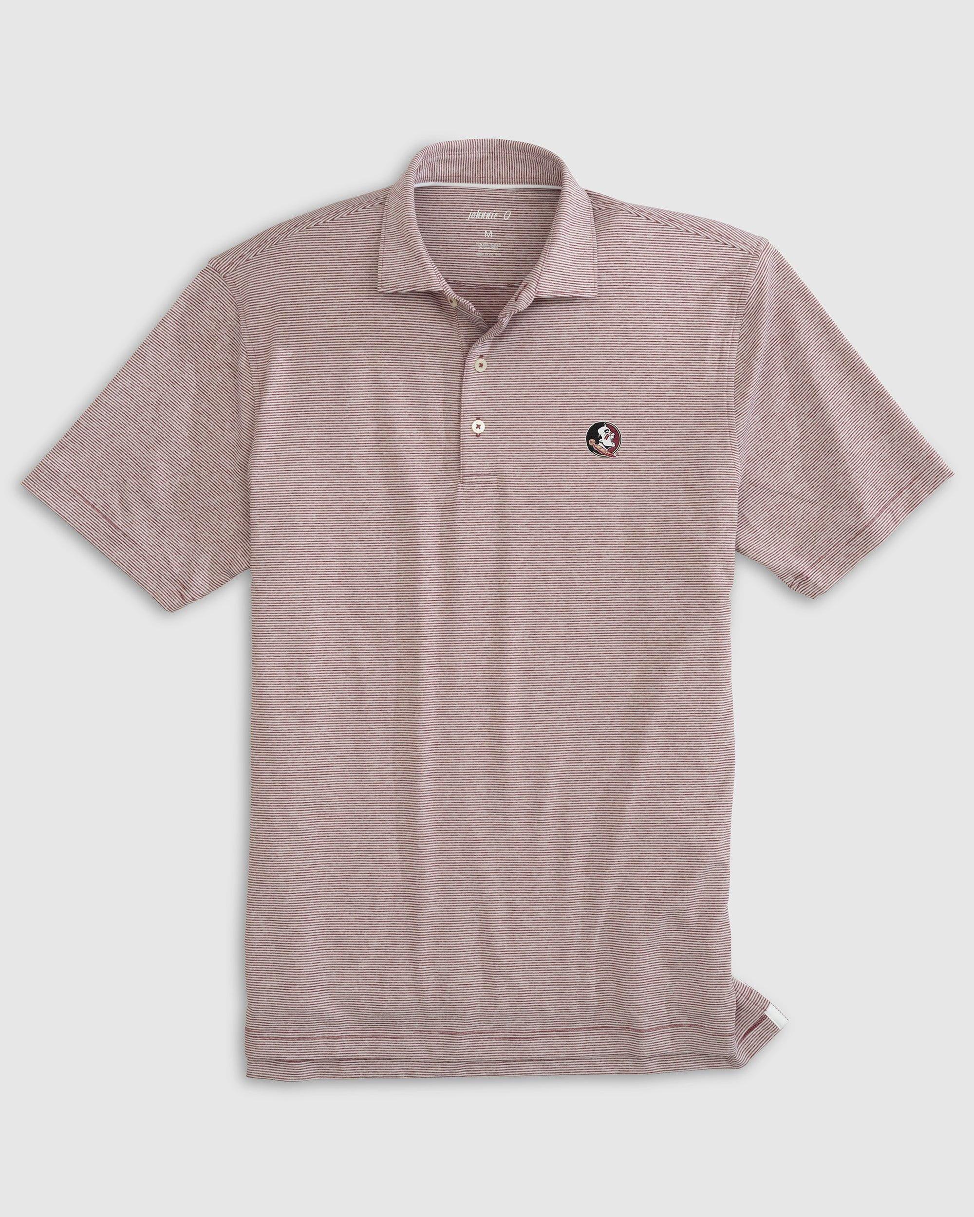 Texas A&M Lyndonn Striped Jersey Performance Polo - Vault Logo Male Product Image