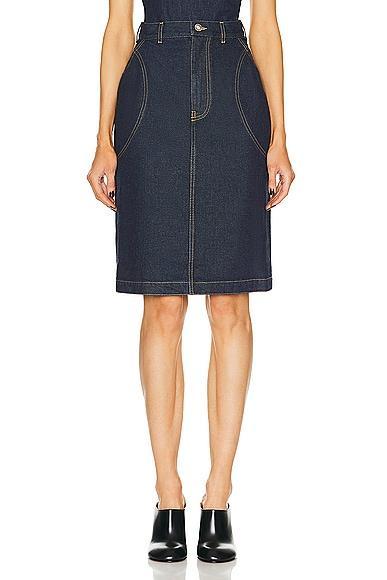 ALAÏA Pencil Skirt Blue. (also in 36). Product Image