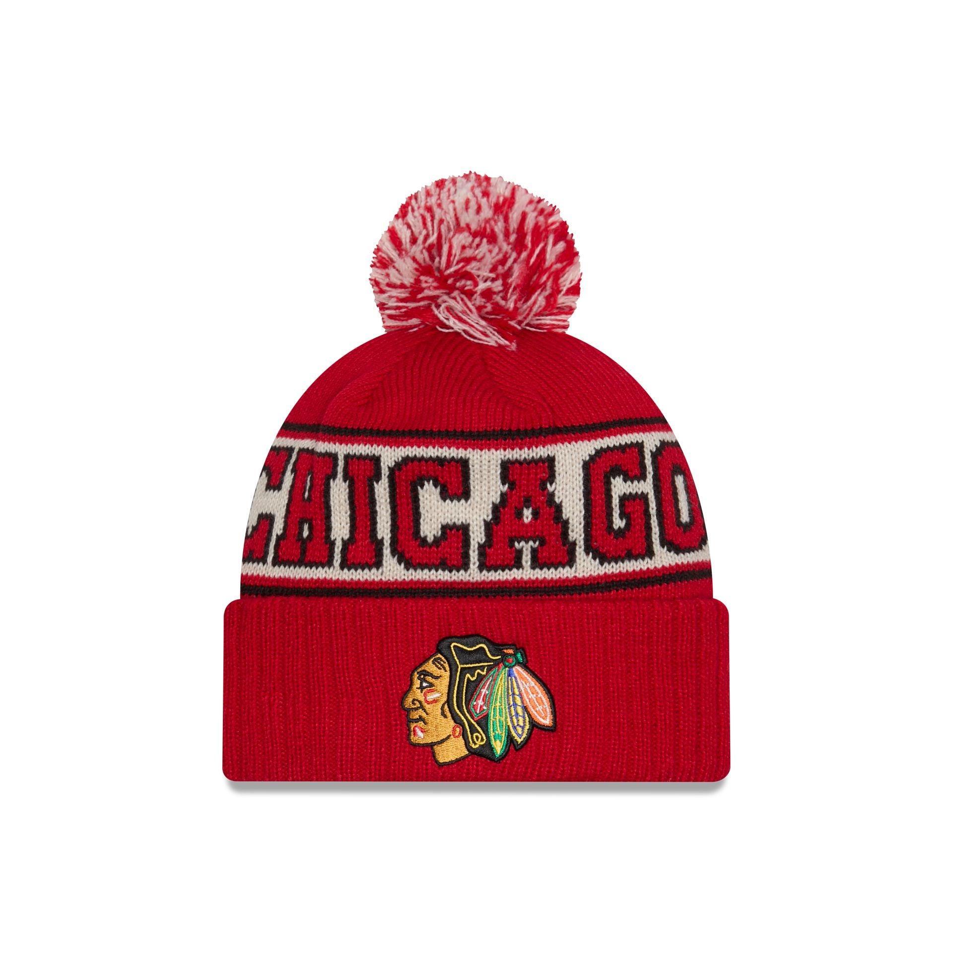 Chicago Blackhawks Retro Pom Knit Hat Male Product Image