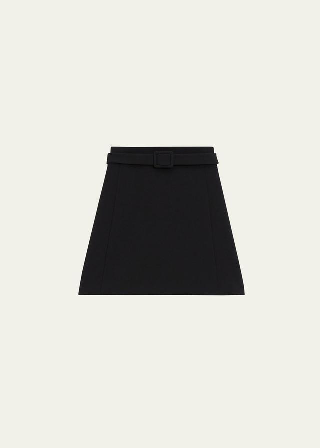 Tailored Crepe A-Line Mini Skirt Product Image