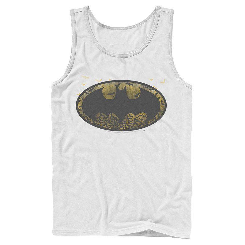 Mens DC Comics Batman Flying Bats Logo Tank Top Product Image