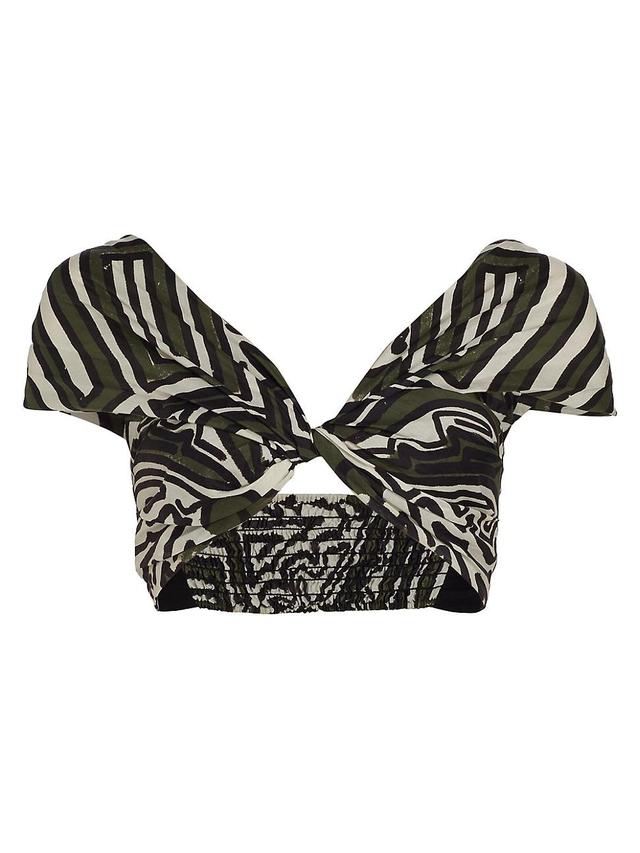 Womens Samel Nomad Printed Poplin Crop Top Product Image