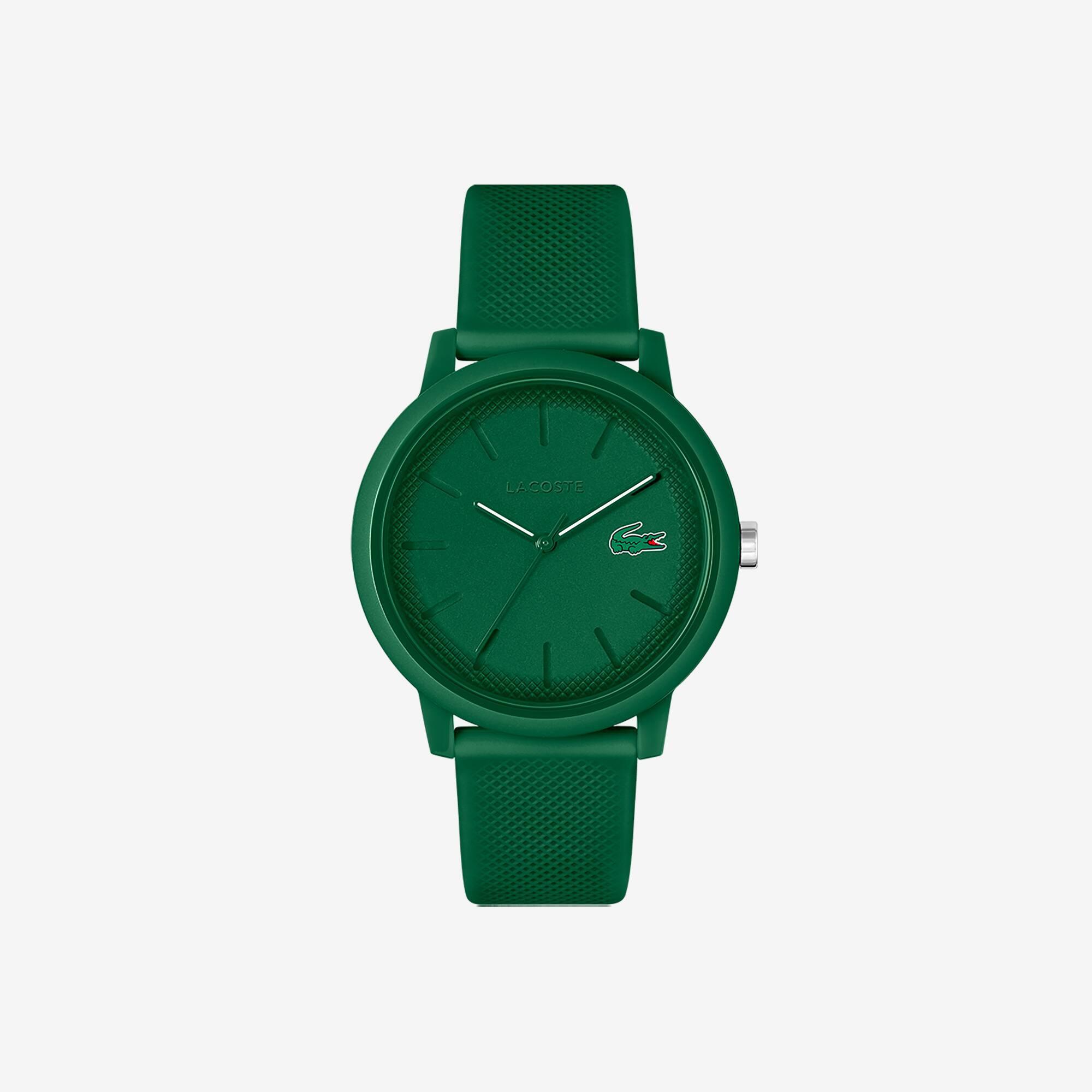 Men’s Lacoste.12.12 Green Silicone Strap Watch Product Image