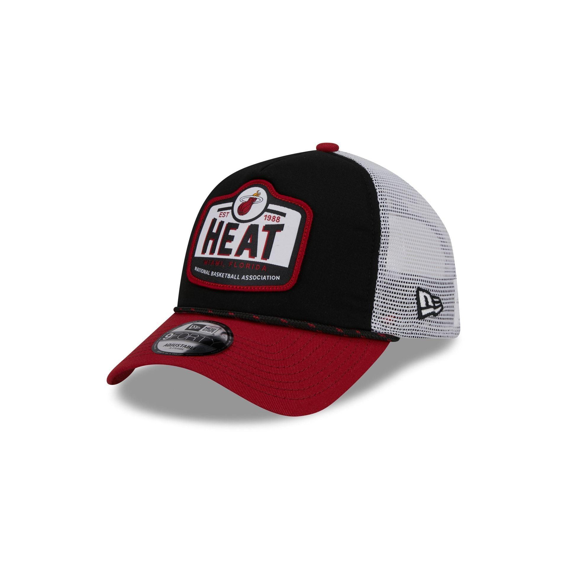 Miami Heat 2024 Rally Drive 9FORTY A-Frame Trucker Hat Male Product Image