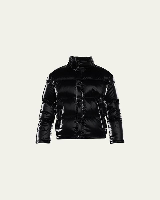 Mens Vinyl Puffer Jacket Product Image