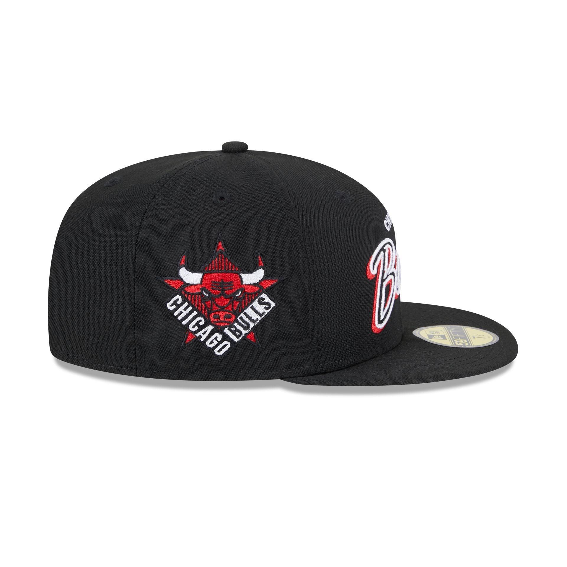 Chicago Bulls Script Sided 59FIFTY Fitted Hat Male Product Image