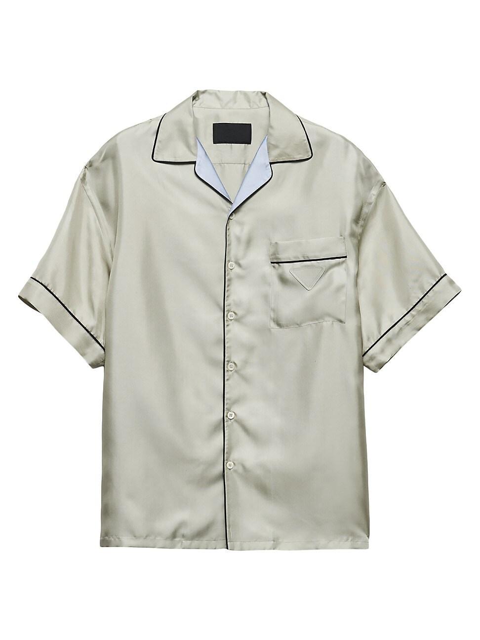 Mens Short Sleeved Silk Twill Shirt Product Image