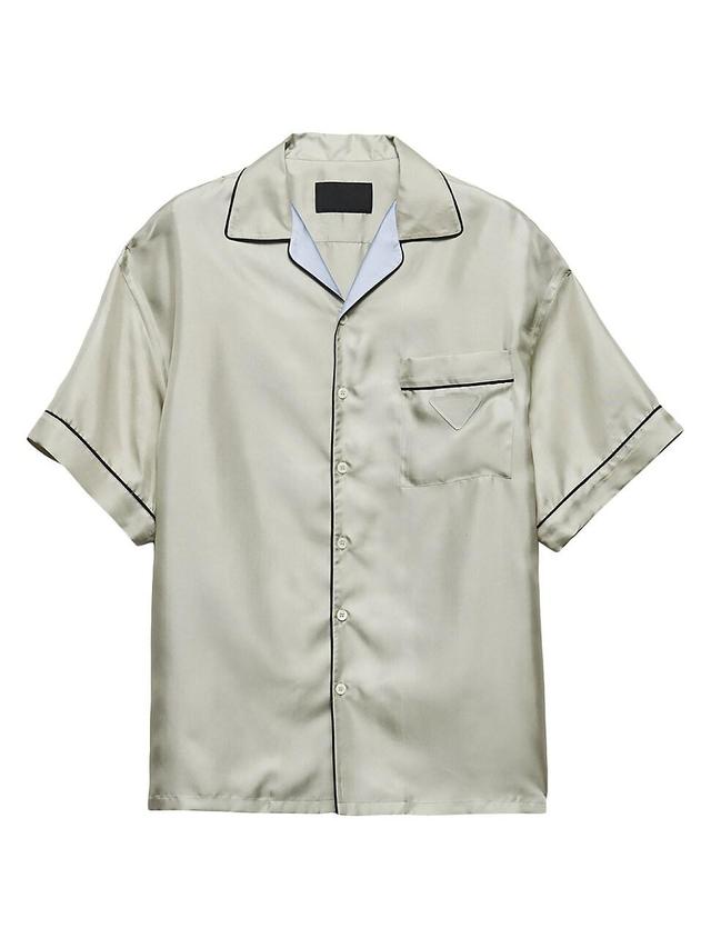 Mens Short Sleeved Silk Twill Shirt Product Image