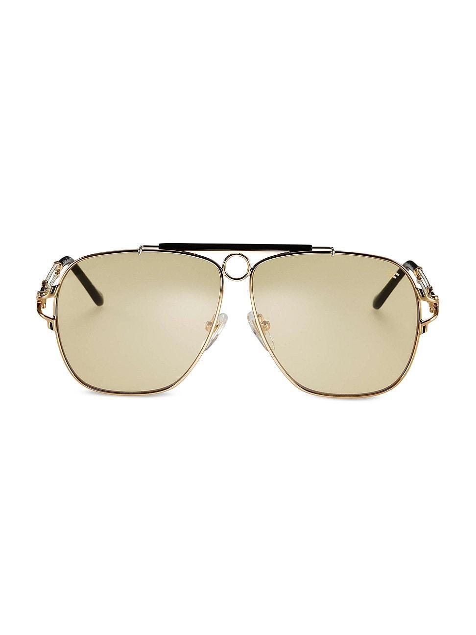 Mens Sniper 54MM24k-Gold-Plated Metal Sunglasses Product Image