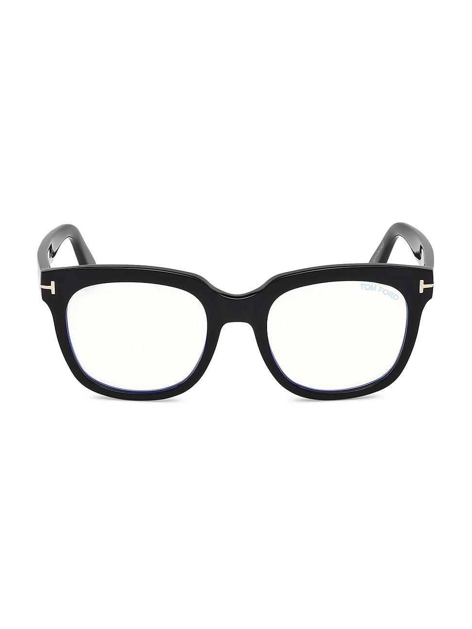 Womens 52MM Geometric Blue Filter Eyeglasses Product Image