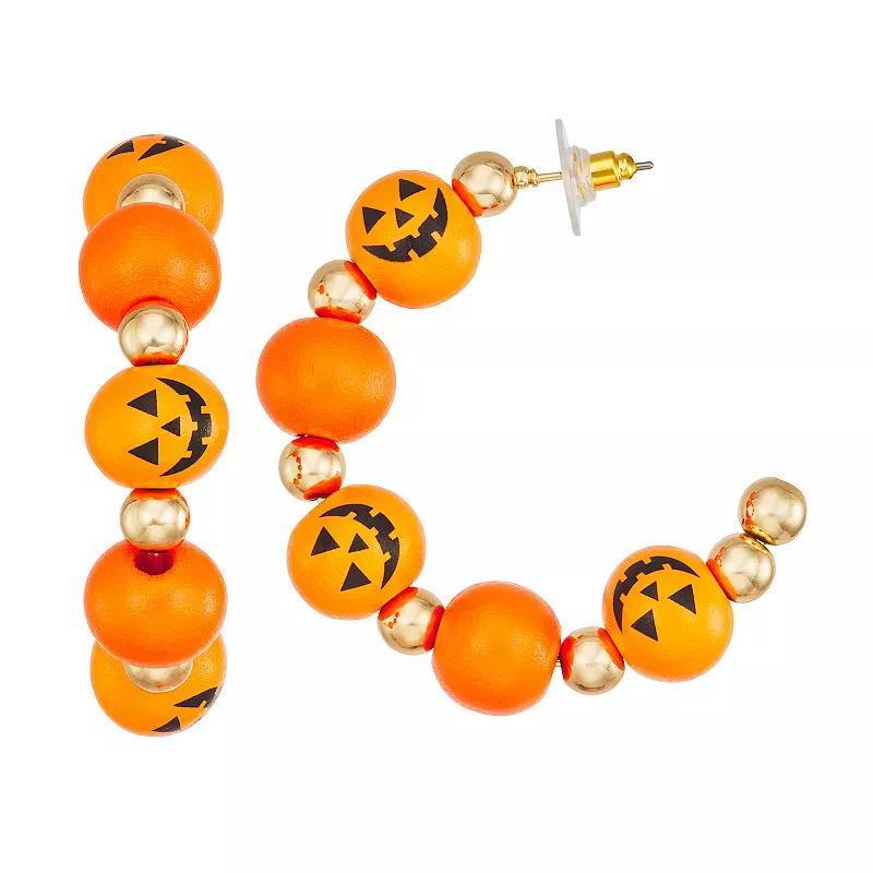 Celebrate Together Pumpkin Bead Hoop Earrings, Womens, Orange Product Image