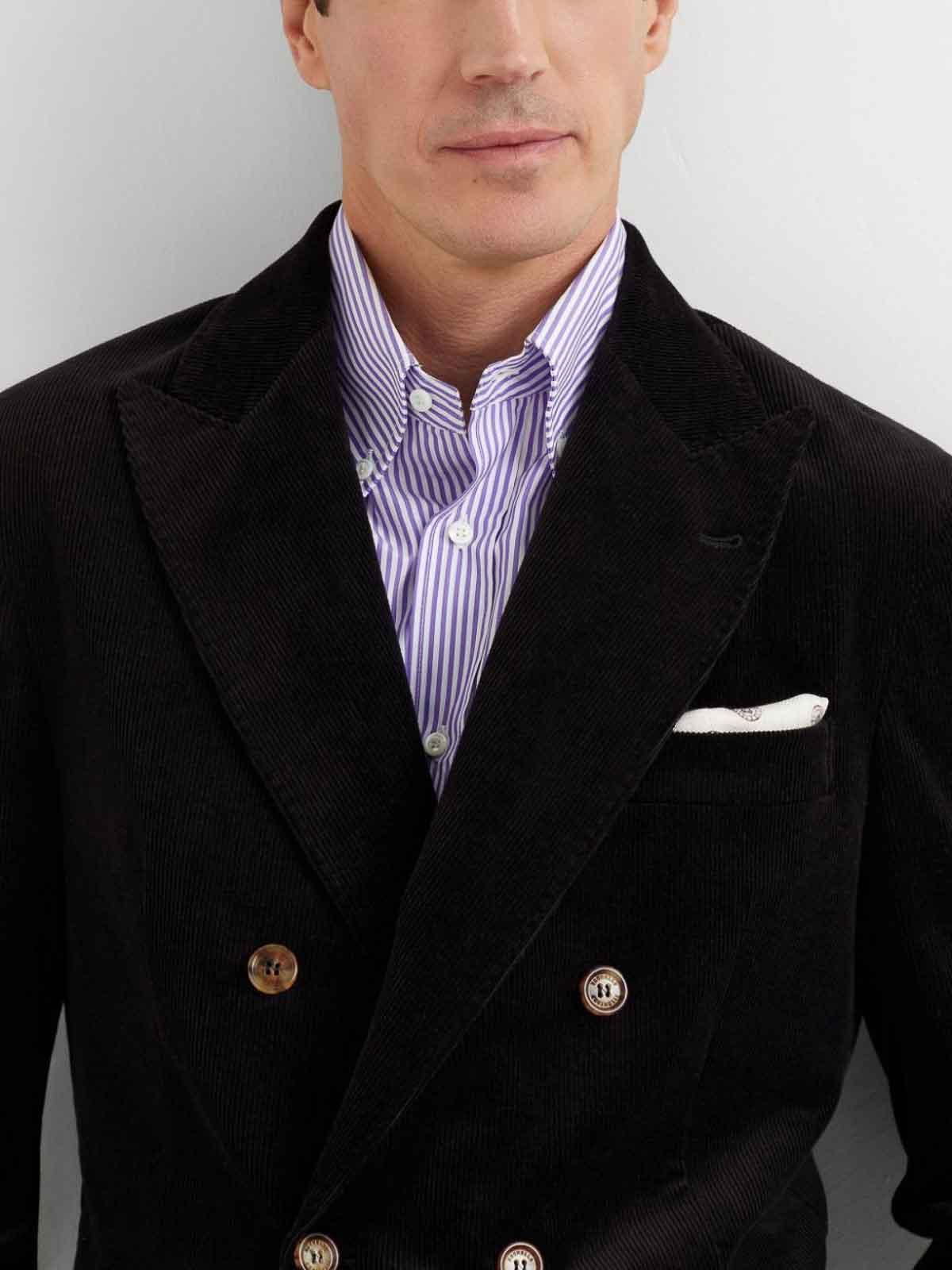 BRUNELLO CUCINELLI Double-breasted Blazer In Black Product Image