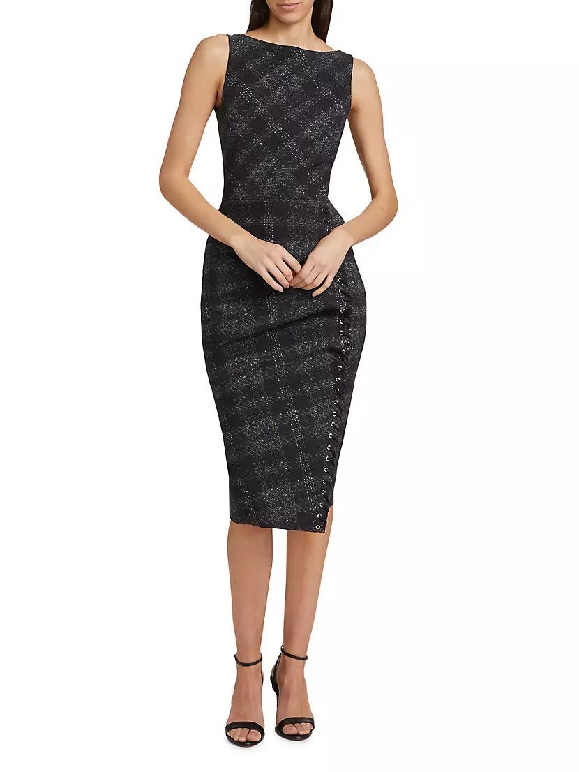 Adlia Plaid Cocktail Dress Product Image