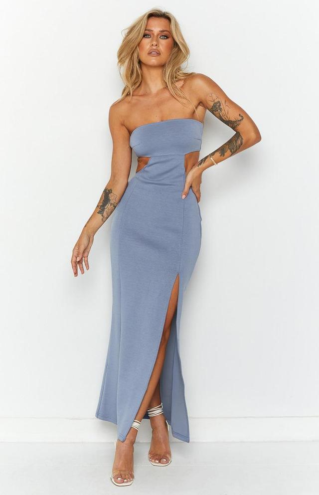 Sylvie Blue Strapless Maxi Dress Product Image