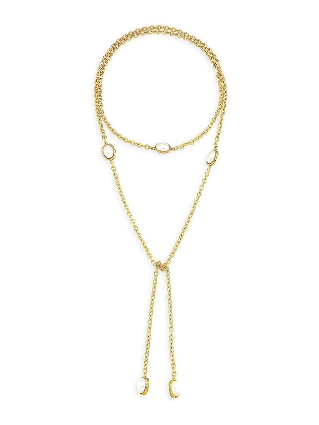 Womens Cravette 22K Yellow Goldplated & Cultured Freshwater Pearl Necklace Product Image