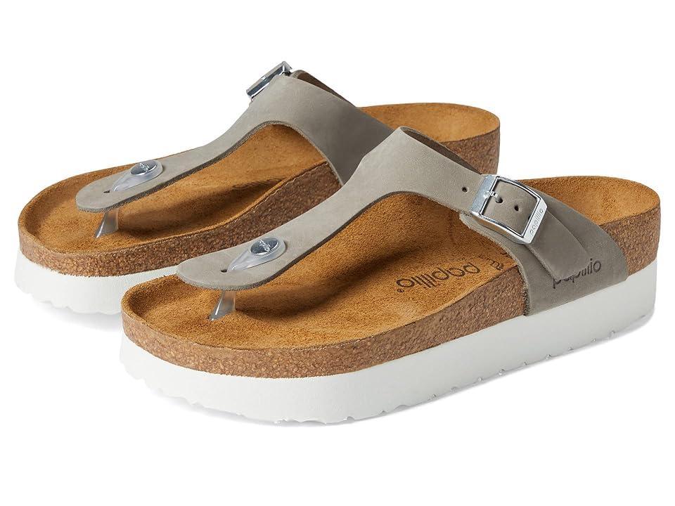 Papillio by Birkenstock Womens Gizeh Suede Nubuck Platform Thong Sandals Product Image