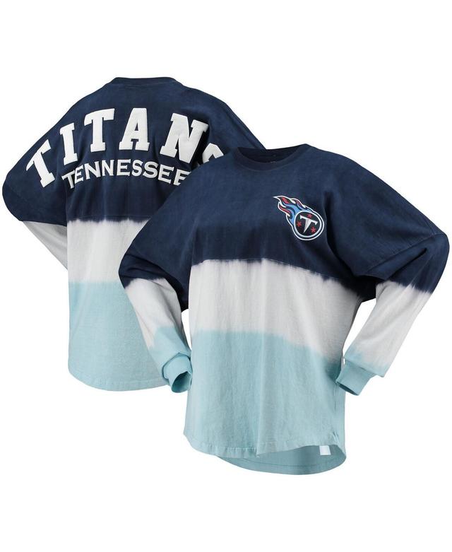 Womens Fanatics Branded /Light Blue Tennessee Titans Ombre Long Sleeve T-Shirt Product Image