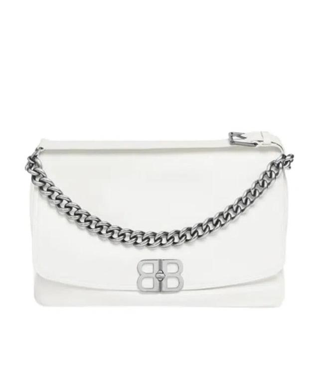 BALENCIAGA Grosse Schultertasche In Optic White Product Image