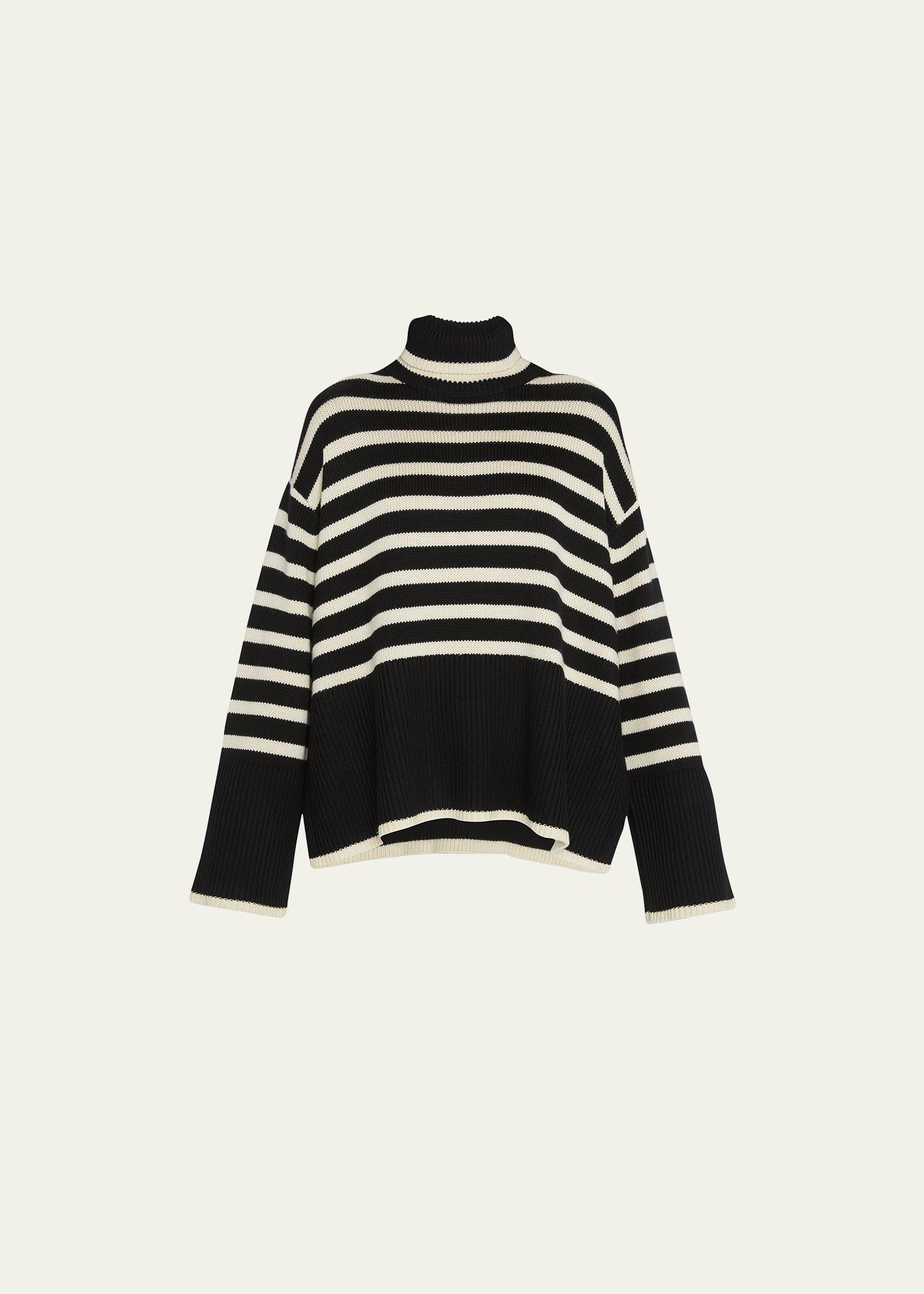 Totme Stripe Wool Blend Turtleneck Sweater Product Image