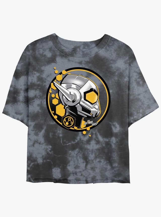 Marvel Ant-Man and the Wasp: Quantumania Wasp Stamp Tie-Dye Girls Crop T-Shirt Product Image